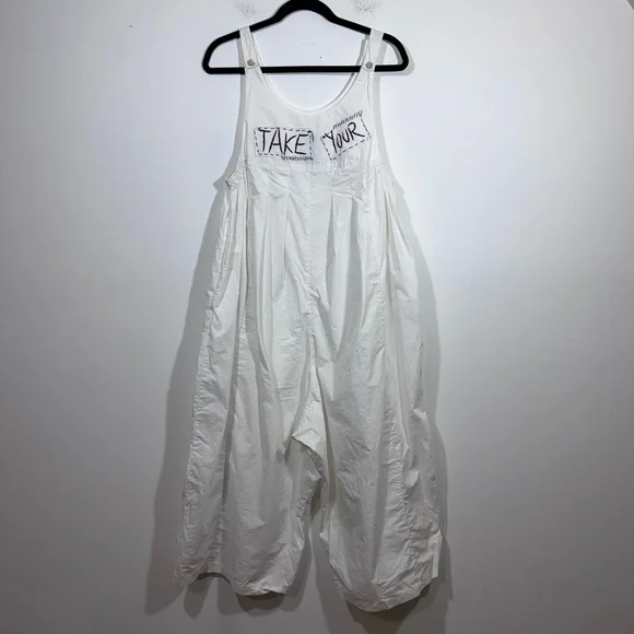 Bread and Butter Wide Leg Drop Crotch Jumpsuit Romper Womens Small Avant Garde - Picture 5 of 9